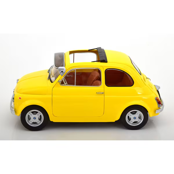 KK Scale KKDC120064 1/12 Fiat 500 F Custom 1968 Yellow [Die-cast Mini Car]