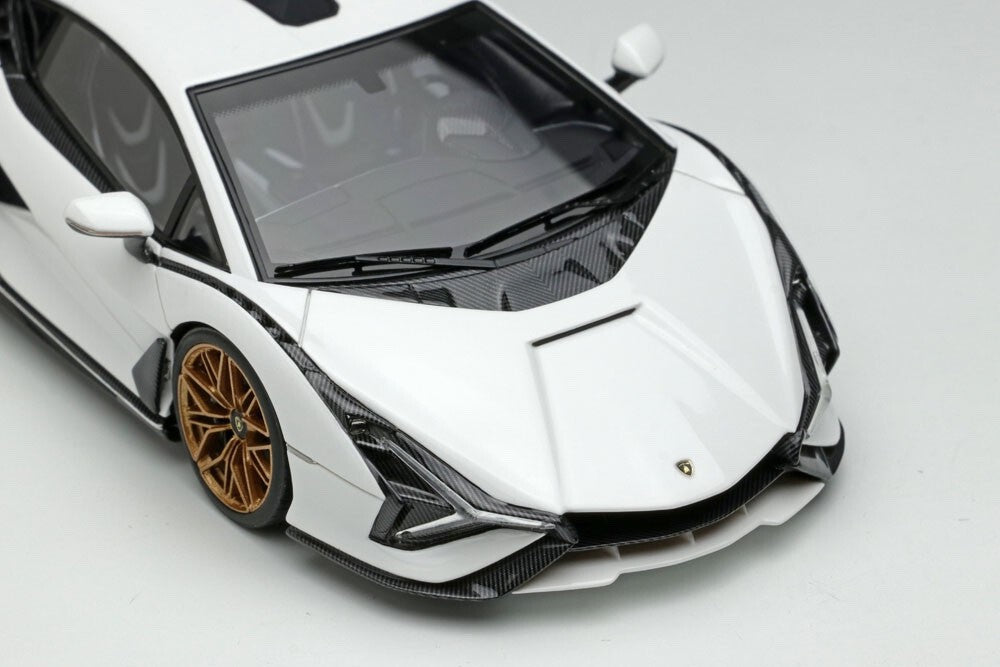 EIDOLON EM533B 1/43 Lamborghini Sian FKP 37 2019 Bianco Monocerus Limited 100pcs
