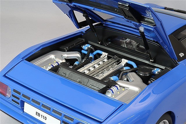 KK Scale KKDC120131 1/12 Bugatti EB110 1991 Blue Diecast Opening Parts Model