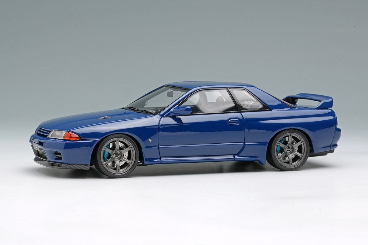 EIDOLON EM679B 1/43 Built by Legends Mines Skyline GT-R BNR32 Nara Blue Resin