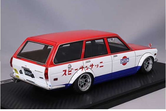Ignition Model IG3154 1/18 Datsun Bluebird 510 Wagon Red/White/Blue