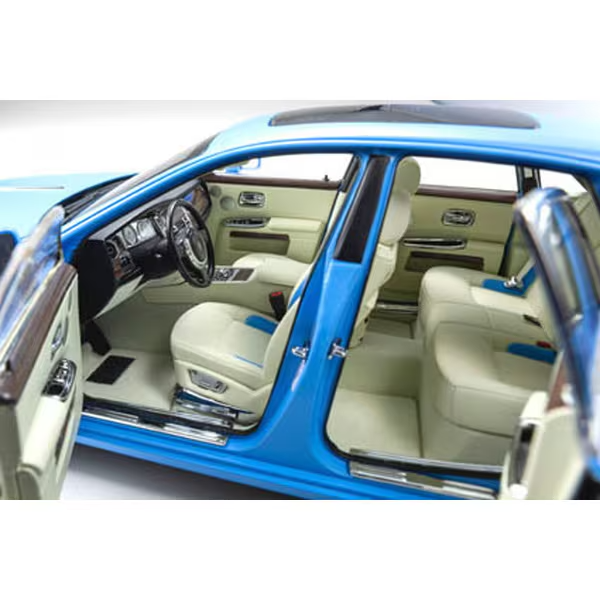 Kyosho KS08802L 1/18 Rolls-Royce Ghost Light Blue Diecast Model Car  Luxury