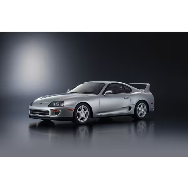 KYOSHO KSR12006S 1/12 Toyota Supra A80 Silver Resin Cast Model Car – Limited