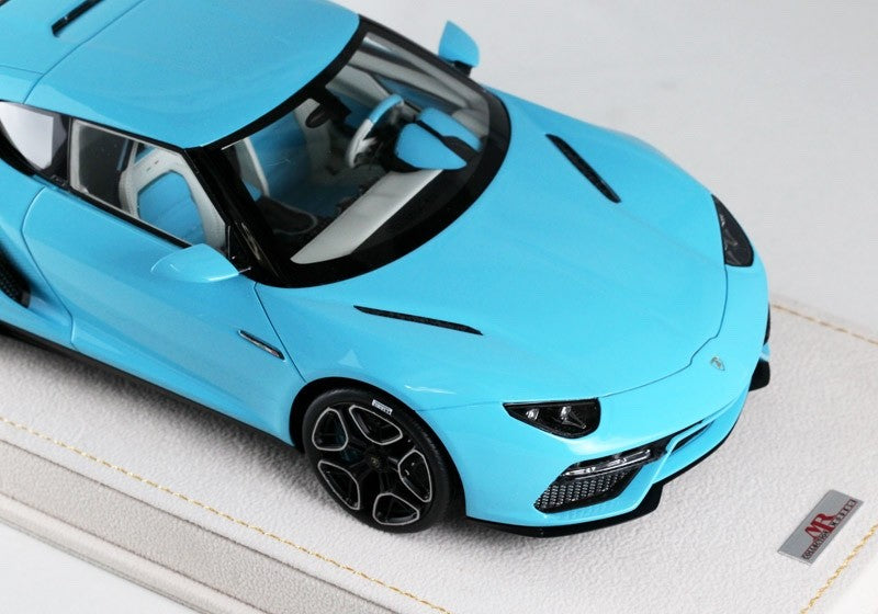 MR Collection LAMBO18 1/18 Lamborghini Asterion 2014 Baby Blue Resin Ltd 25pcs