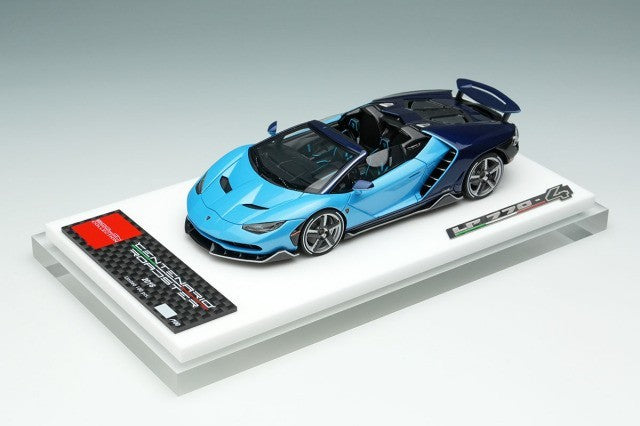 EIDOLON EM783E 1/43 Lamborghini Centenario Roadster LP770-4 Rear Wing Up Blu