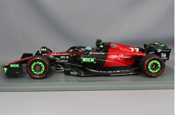 Spark S18S962 1/18 Alfa Romeo Kick Sauber C43 Belgium GP 2023 #77 Multi