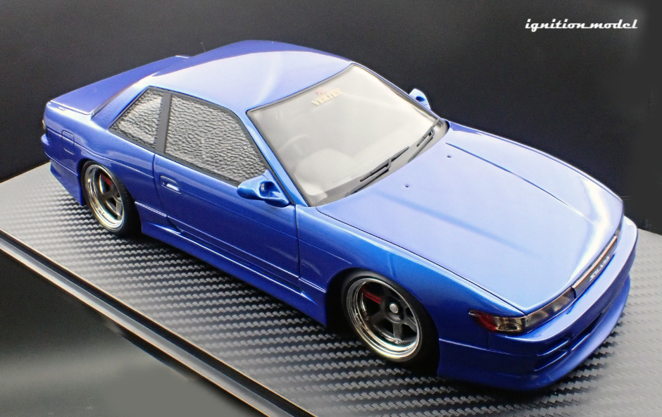Ignition Model IG3587 1/18 Vertex S13 Silvia Blue Metallic TE37 Wheels