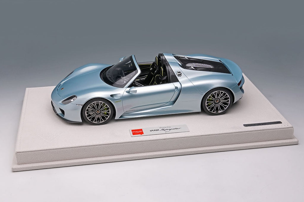 Make Up EIDOLON EML045F 1/18 Porsche 918 Spyder 2011 Liquid Metal Chrome Blue