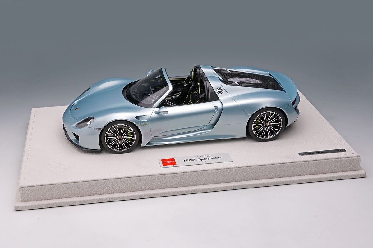 Make Up EIDOLON EML045F 1/18 Porsche 918 Spyder 2011 Liquid Metal Chrome Blue