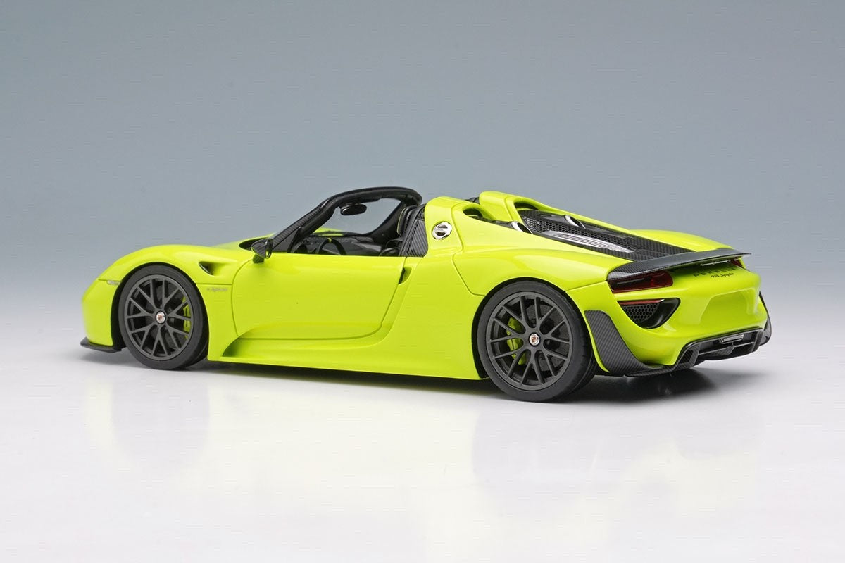 EIDOLON EM569D 1/43 Porsche 918 Spyder Weissach Package 2011 Acid Green Limited