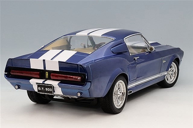 KK Scale KKDC120174 1/12 Ford Mustang Shelby GT500 1967 Blue Met White Diecast