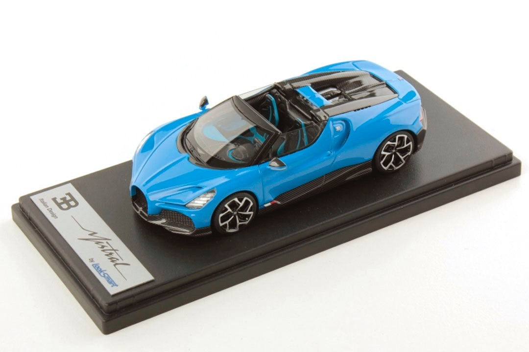 Looksmart LS544C 1/43 Bugatti W16 Mistral 2023 Blue Roadster Resin
