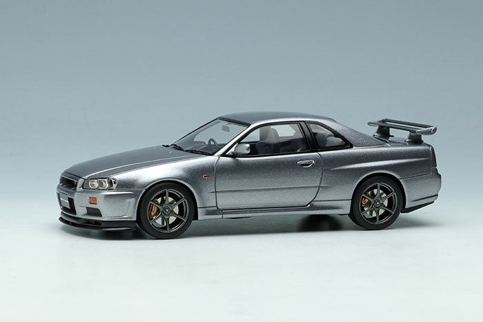 Make Up EIDOLON EM462G 1/43 Nissan Skyline GT-R BNR34 V-spec Athlete Silver 1999