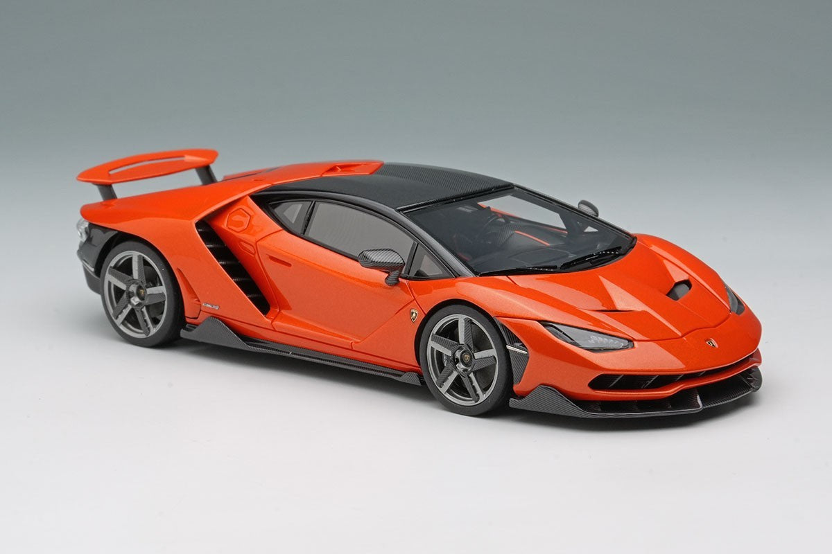 Make Up EIDOLON EM780J 1/18 Lamborghini Centenario 2016 Wing Up Arancio Argos