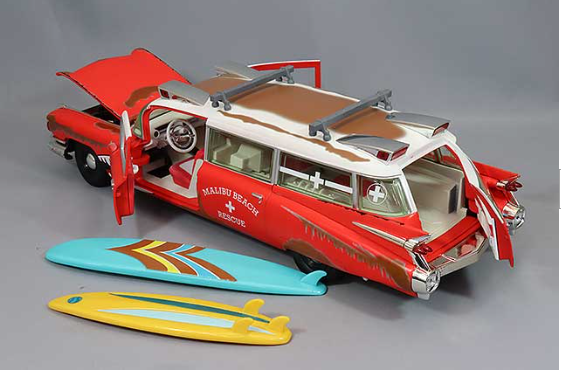 Auto World KS-AW312 1/18 Cadillac Eldorado Ambulance 1959 Surf Shark Multi Color