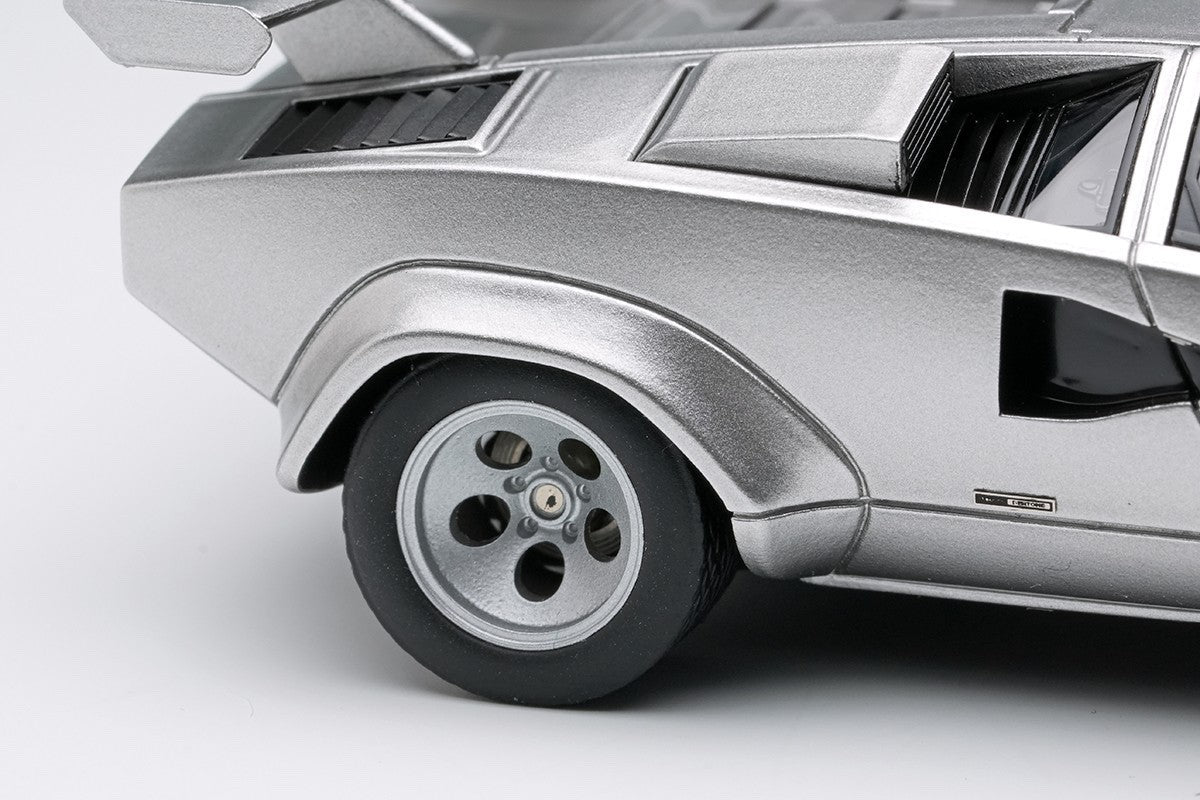 Make Up EIDOLON EM432K 1/43 Lamborghini Countach LP400S 1980 w Rear Wing Argento