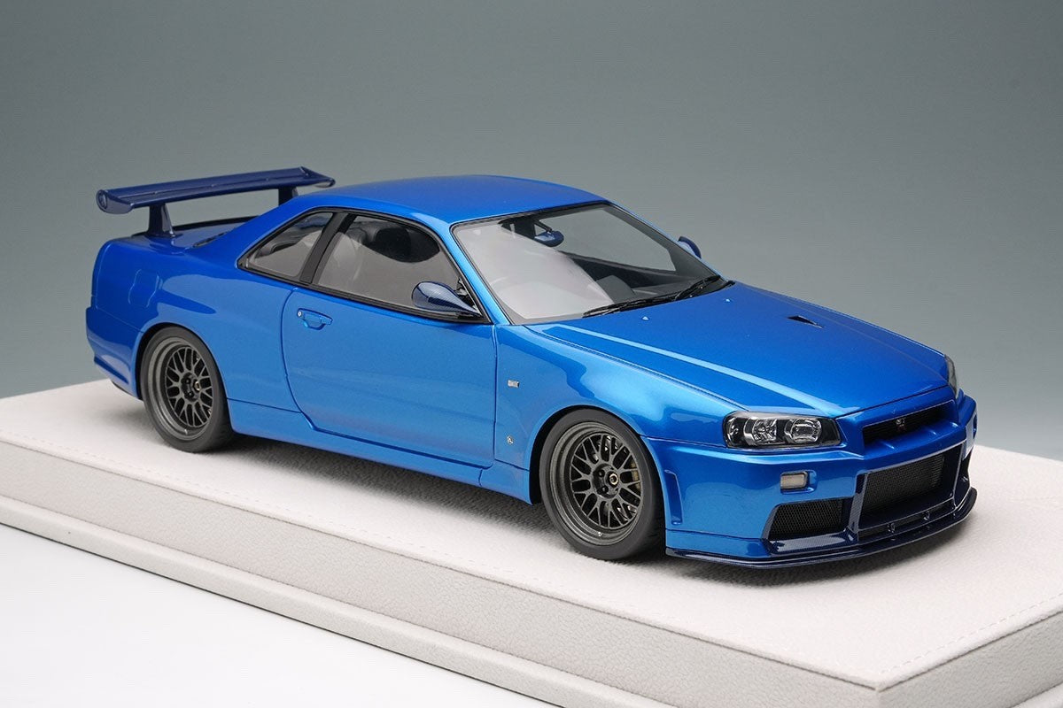 Make Up EIDOLON EML130B 1/18 Mines Nissan Skyline GT-R BNR34 Bayside Blue