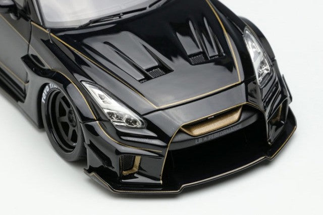 Make Up EIDOLON LB012G 1/43 LB-Silhouette Works GT 35GT-RR Black Gold Stripe