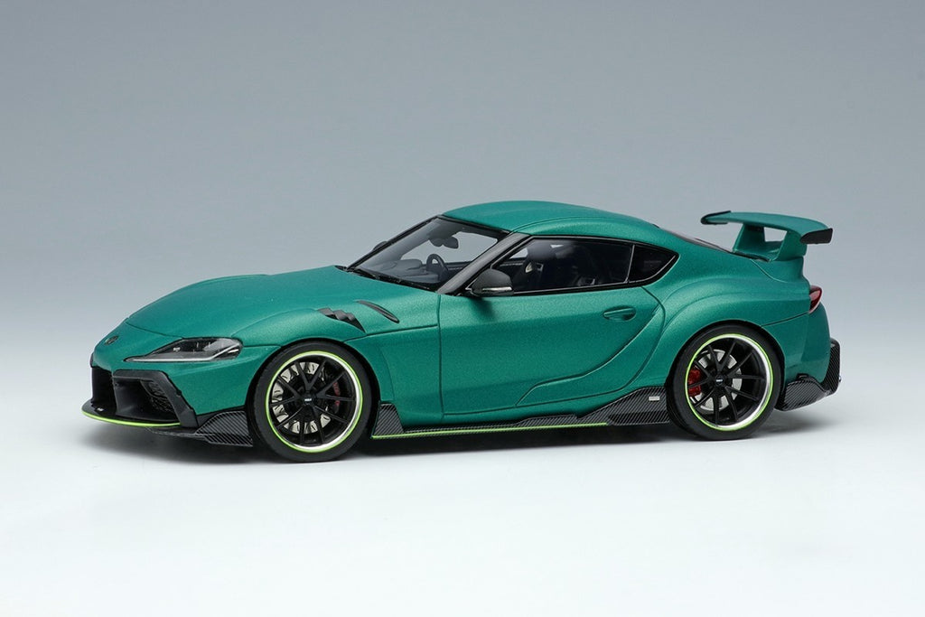 Make Up EIDOLON EM595A 1/43 TOM'S GR Supra Legend Green Metallic 2020 Edition