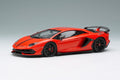 EIDOLON EM438L 1/43 Lamborghini Aventador SVJ 2018 Rosso Mars Black Stripe