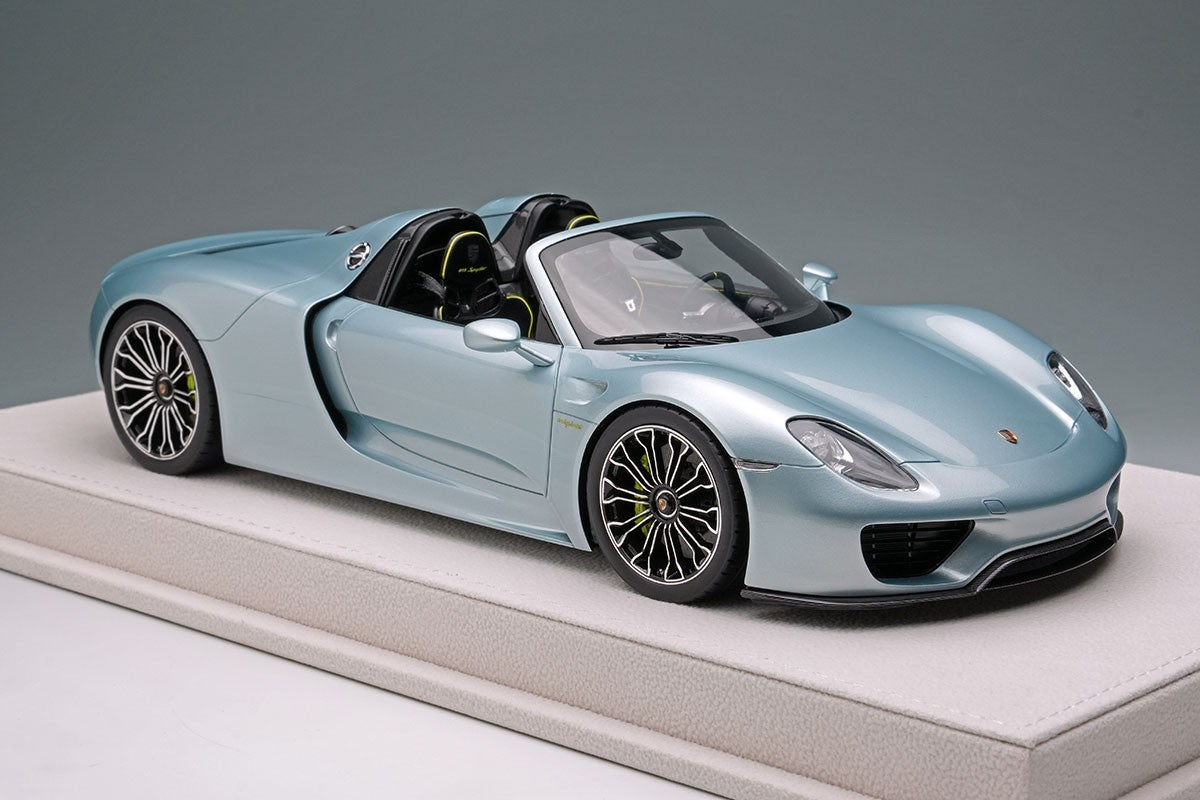 Make Up EIDOLON EML045F 1/18 Porsche 918 Spyder 2011 Liquid Metal Chrome Blue