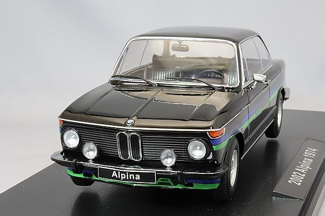 KK Scale KKDC181322 1/18 BMW 2002 Alpina 1974 Black Classic Sedan