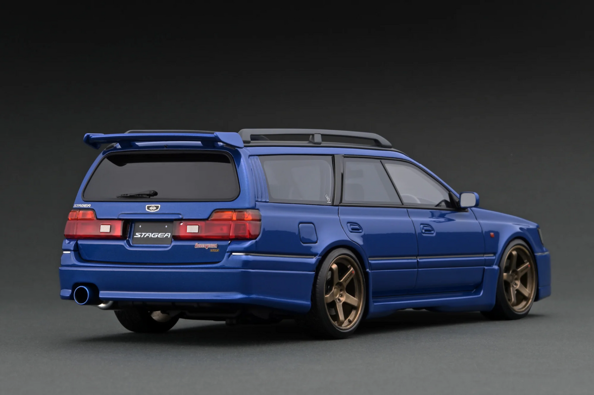 Ignition Model IG2891 1/18 Nissan Stagea 260RS WGNC34 GT-R Engine Blue