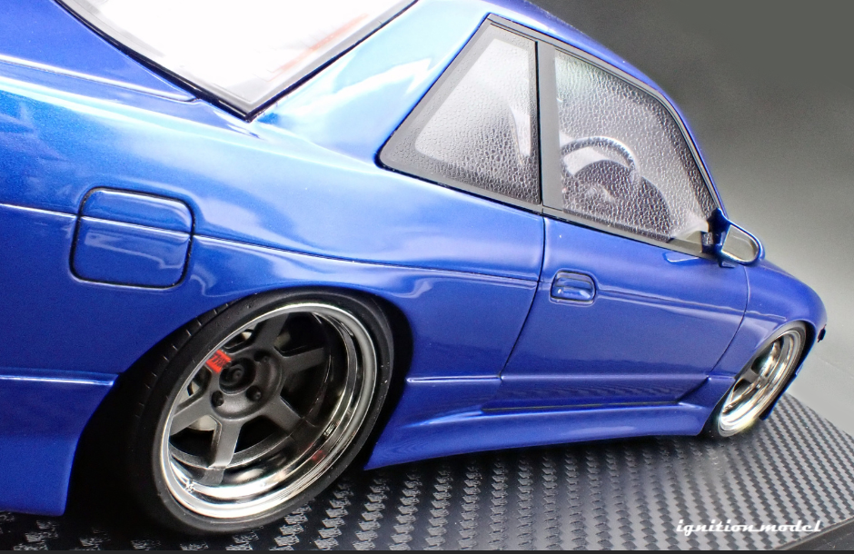 Ignition Model IG3587 1/18 Vertex S13 Silvia Blue Metallic TE37 Wheels