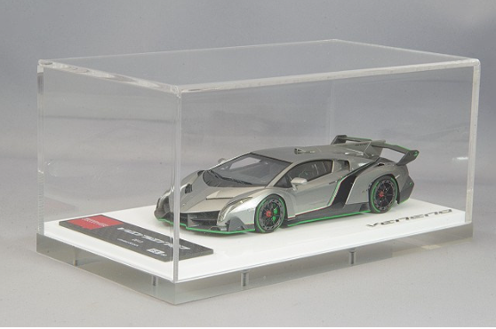 EIDOLON EM449C 1/43 Lamborghini Veneno 2013 Metallic Gray Green Accent Resin Car