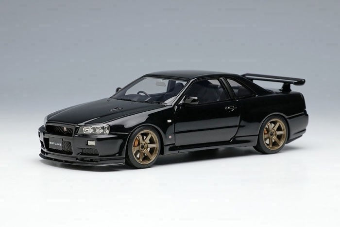 Make Up EIDOLON EM510E 1/43 Nissan Skyline GT-R V-spec II Nur Black Pearl 2002