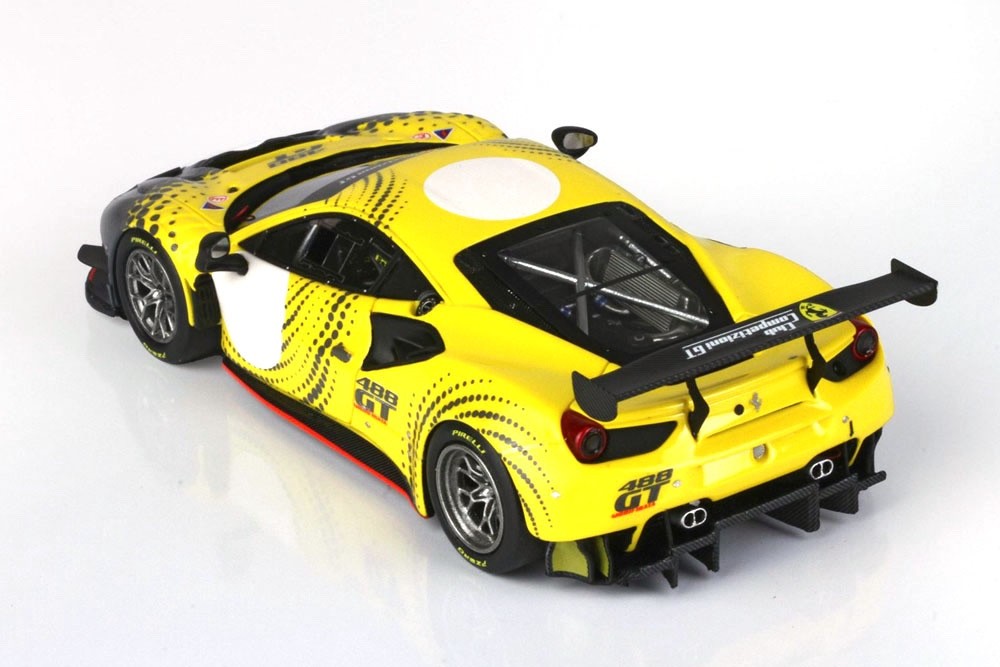BBR BBRC255 1/43 Ferrari 488 GT Modificata Yellow Grey Club Competizioni Ltd 292