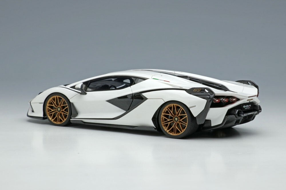 EIDOLON EM533B 1/43 Lamborghini Sian FKP 37 2019 Bianco Monocerus Limited 100pcs