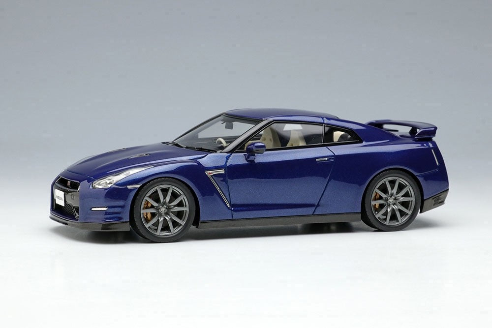 EIDOLON EM414D 1/43 Nissan GT-R R35 2014 Premium Edition Aurora Flare Blue Pearl