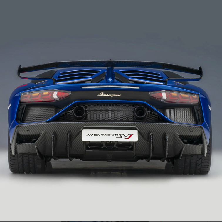 AUTOart 1/18 Lamborghini Aventador SVJ Metallic Blue Resin Model Car 79174