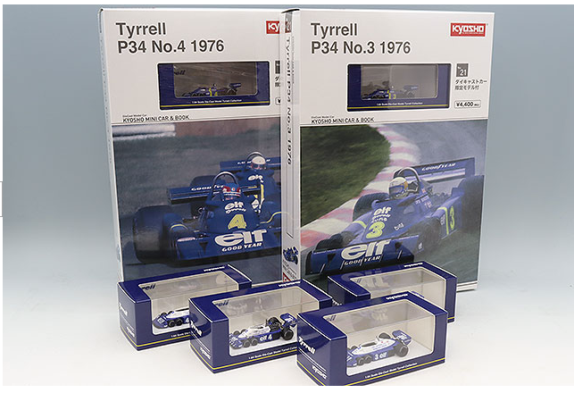 Kyosho K07038B-SET 1/64 Tyrrell P34 Set 1976-1977 Multicolor Diecast