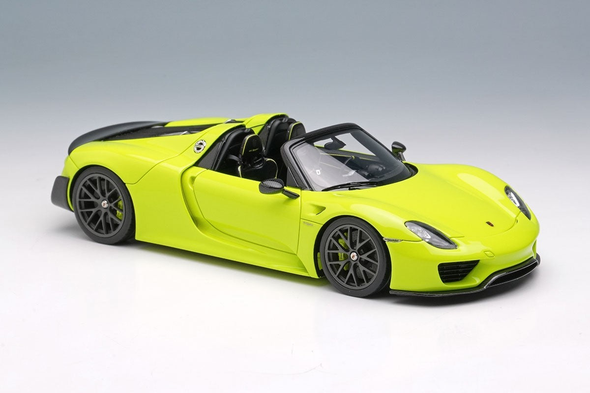 EIDOLON EM569D 1/43 Porsche 918 Spyder Weissach Package 2011 Acid Green Limited