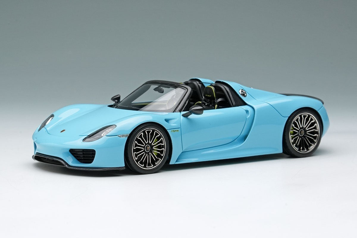 EIDOLON EM568F 1/43 Porsche 918 Spyder Gulf Blue Carbon Detail Resin