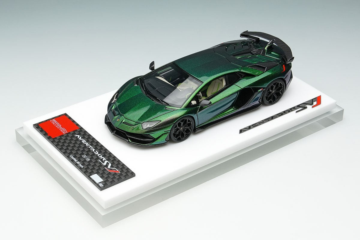 EIDOLON EM438O 1/43 Lamborghini Aventador SVJ 2018 Green Resin Limited 80pcs