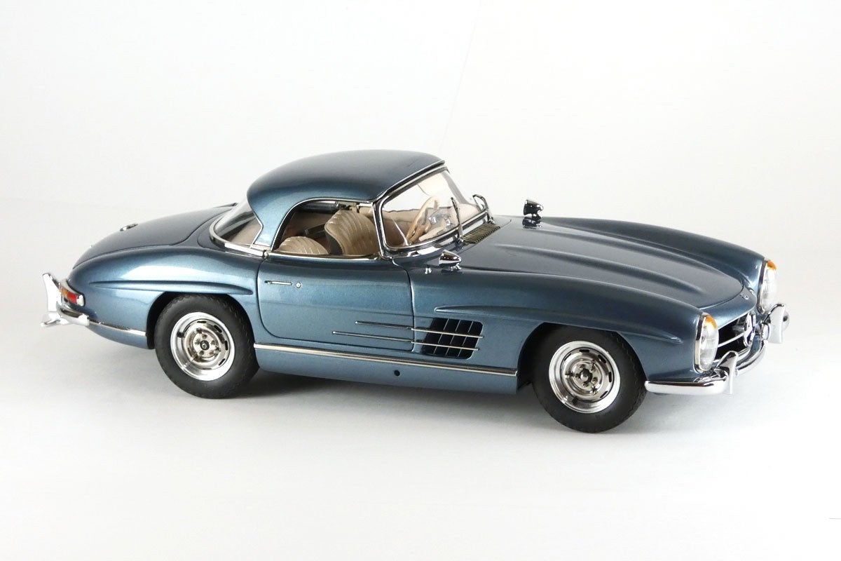 CMC M-283 1/18 Mercedes-Benz 300 SL W198 Roadster Hardtop 1957 Blue Metallic Die
