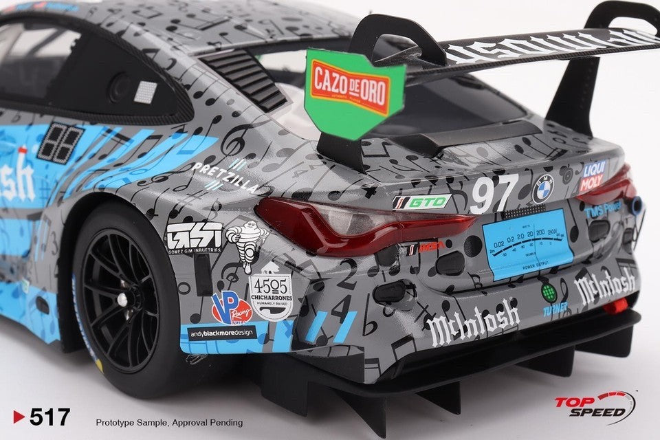 TopSpeed TS0517 1:18 BMW M4 GT3 #97 Turner IMSA 2023 Laguna Seca GTD P2 Resin