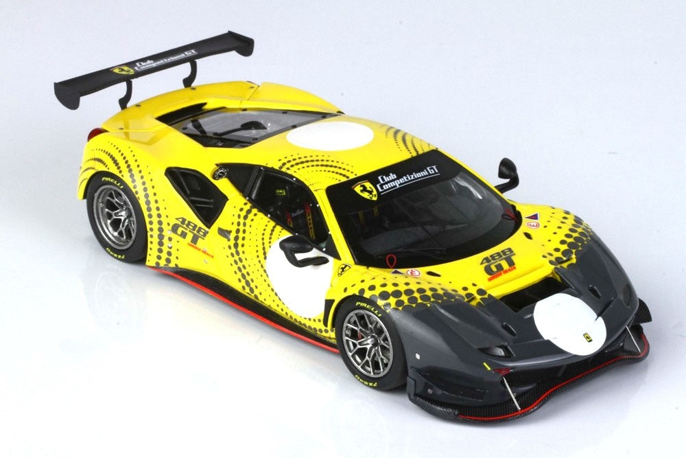 BBR BBRC255 1/43 Ferrari 488 GT Modificata Yellow Grey Club Competizioni Ltd 292