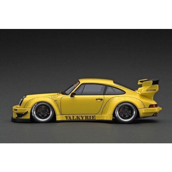 ignition model IG2482 1/18 Porsche 911 RWB 930 (Yellow) with RWB 964 with Engine