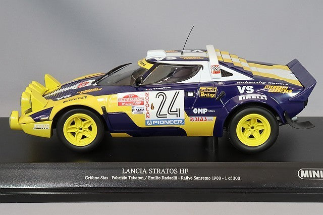 Minichamps MC155801724 1/18 Lancia Stratos 1980 Sanremo Die-cast