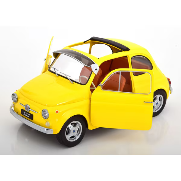 KK Scale KKDC120064 1/12 Fiat 500 F Custom 1968 Yellow [Die-cast Mini Car]