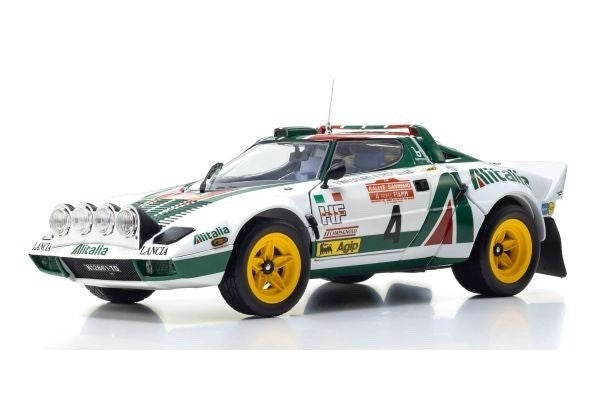 Kyosho KS08130F 1/18 Lancia Stratos HF Alitalia 1976 Sanremo Rally #4 Waldegard
