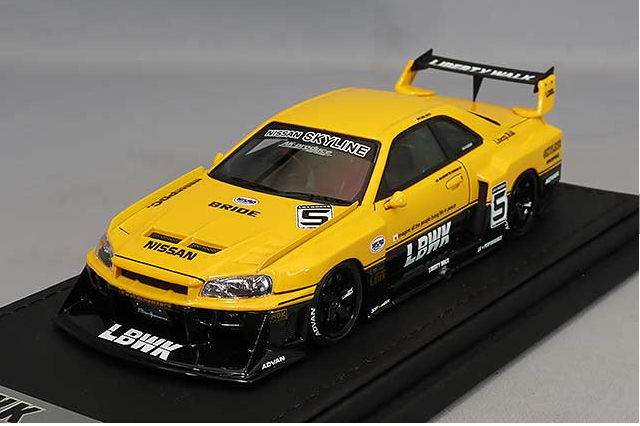 Ignition IG2849 1/43 Nissan LB-ER34 SuperSil Skyline Yellow/Black