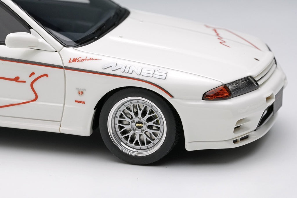 Make Up EIDOLON EM644A 1/43 Mines Skyline GT-R BNR32 N1 White BBS LM Evolution