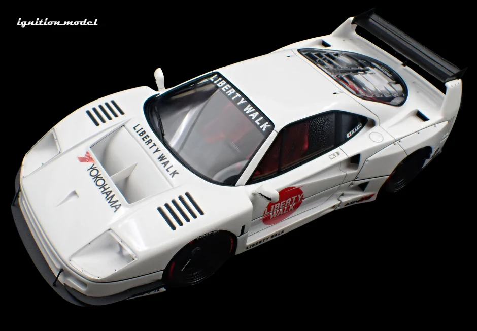 Ignition Model IG3752 1/18 LB-WORKS Ferrari F40 Liberty Walk White