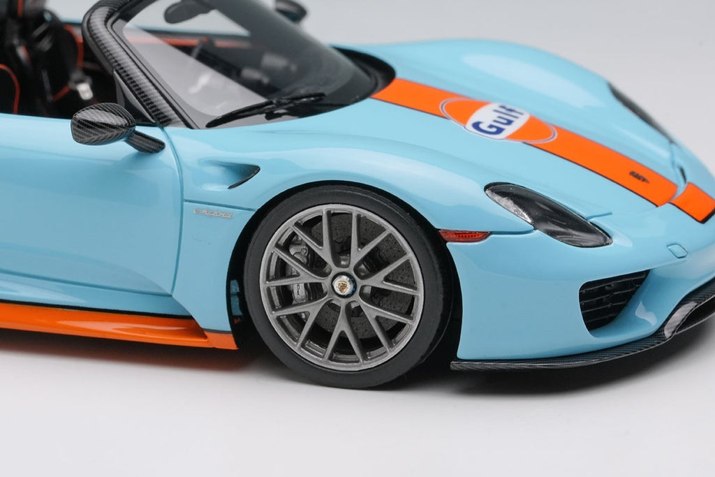 EIDOLON EM812B 1/43 Porsche 918 Spyder Weissach Blue Resin Limited 120pcs