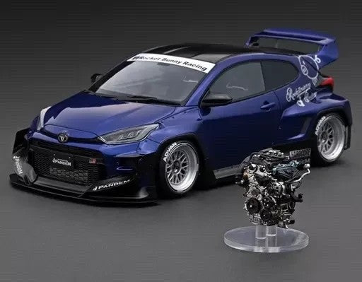 Ignition Model IG2903 1/18 Pandem GR Yaris Blue Metallic G16E
